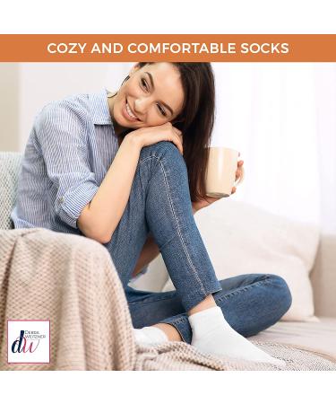 Diabetic Cotton Crew Socks 6 Pairs 10-13 Beige | Men's Women's Loose Fit Non-Binding - Buy Online on GoSupps.com