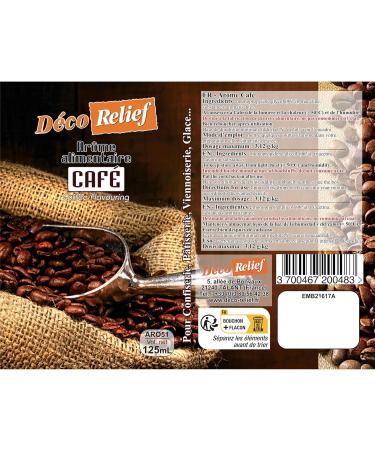 D co Relief - Liquid Coffee Flavor 125ml - Food Flavor for Baking Cooking - Professional Ingredient - Buy Online on GoSupps.com