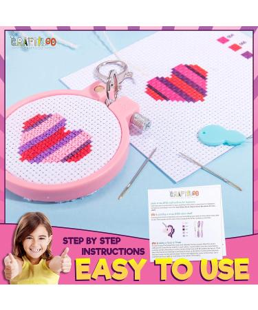 Kids' Cross Stitch Kits: 5 Stamped Designs for Beginners | Needlepoint & Embroidery Kit for Girls - Buy Online on GoSupps.com