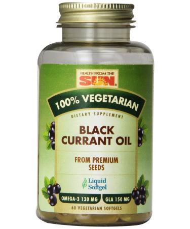 Nature's Life Black Currant Seed Oil 1000mg | Vegetarian, Cold Pressed | with GLA Omega-6 and ALA Omega-3 | 60 CT