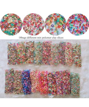 Buy Nail Angel 18 Bags Mixed Polymer Clay Slices - Fruit Cake & Flower Designs for Crafting | Ideal for DIY Projects & Jewelry Making - Buy Online on GoSupps.com