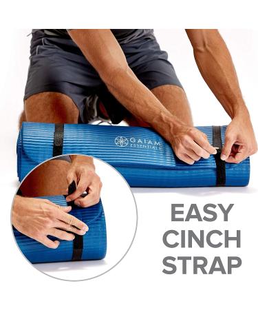 Gaiam Essentials Thick Yoga Mat 72 Fitness & Exercise Mat + Carrier Strap | 24 x 2/5 Orange - Buy Online on GoSupps.com