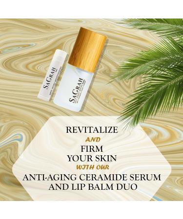 SaGrah Beauty Anti-Aging Ceramide Serum and Lip Balm Duo - Anti-Aging Skincare Set for Your Skin and Lips For Daily Use - Buy Online on GoSupps.com