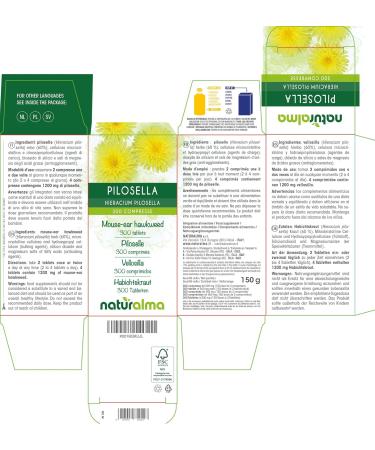 Pilosella (Hieracium pilosella) Herb Naturalma - 150 g - 300 Tablets - Food Supplement - Natural and Vegan - Buy Online on GoSupps.com