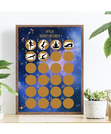 Nastami Advent Calendar - Scratch Off A3 Christmas Calendar (Yoga DARK) | International Shipping Available - Buy Online on GoSupps.com