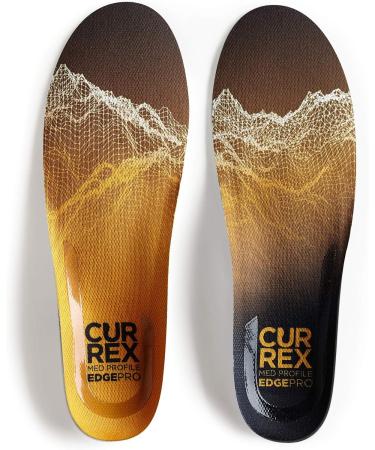 CURREX EdgePRO Insole - Men Women & Youth | Shock Absorption Cushioning & Anatomic Support | Ideal for Skiing & Snowboarding | Yellow L (Mens 9-10) - Buy Online on GoSupps.com