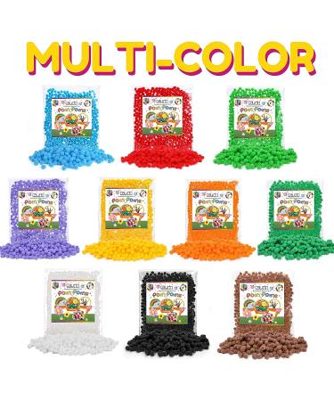 Caydo 500 Pieces 1cm Black Pom Poms - Mini Craft DIY Art Balls for Kids Creative Projects - Buy Online on GoSupps.com