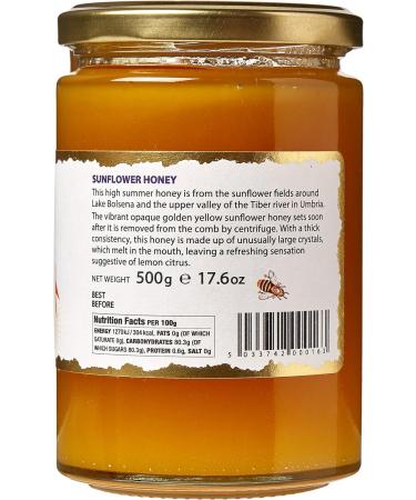 Seggiano Raw Sunflower Honey 500g Cold Extracted Mono Varietal Honeys Unfiltered & Unpasteurised Gluten Free GMO Free & Vegetarian Great with Cheese - Buy Online on GoSupps.com