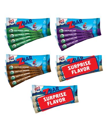 CLIF KID ZBAR - Organic Granola Bars - Variety Pack - Non-GMO - Organic -Lunch Box Snacks (1.27 Ounce Energy Bars, 18 Count)(Packaging & Assortment May Vary)
