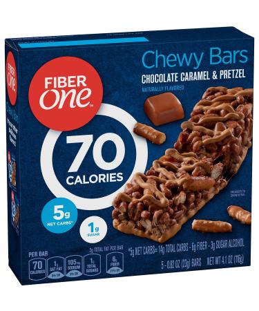 Fiber One Chewy Bars Chocolate Caramel & Pretzel 5 Bars 0.82 oz (23 g) Each