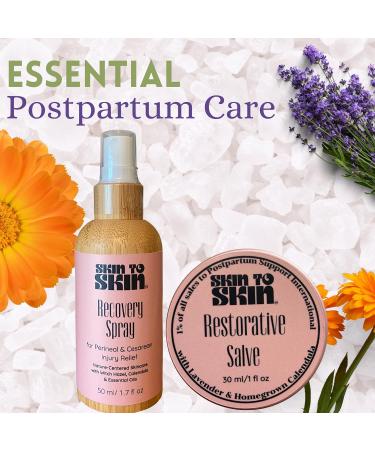 Skin to Skin C Section Recovery Bundle | Restorative Salve & Postpartum Spray for Healing | Best Perineal Spray & Balm for C Section Care - Buy Online on GoSupps.com