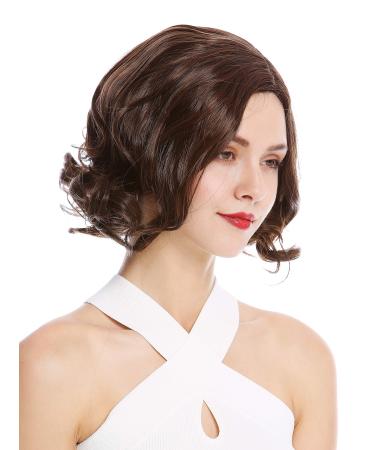 WIG ME UP - YZF-4372-3/30 wig women's wig short bob longbob middle parting wavy dark brown copper brown mix