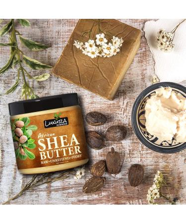 Raw African Shea Butter | Unrefined Hair & Body Moisturizer | Reduces Stretch Marks & Wrinkles | Nourishes Hair | 7.05 Oz (200g) - Buy Internationally - Buy Online on GoSupps.com