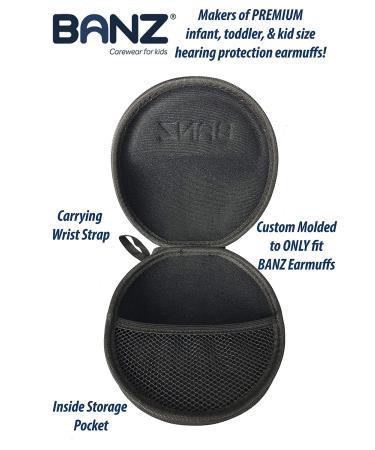 BANZ Baby Earmuffs Case - Premium Hard EVA Case for Baby Size Earmuffs and Bluetooth Headphones - Onyx Black - Buy Online on GoSupps.com