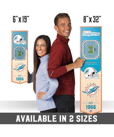 Buy YouTheFan NFL 3D Stadium Banner 6x19 - Miami Dolphins | International Shipping Available - Buy Online on GoSupps.com