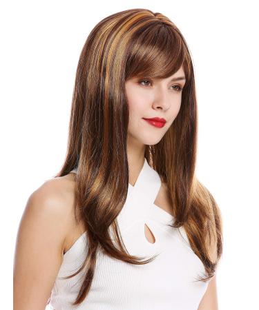 WIG ME UP - GFW2274-G74 wig ladies wig long straight bangs brown mix highlighted