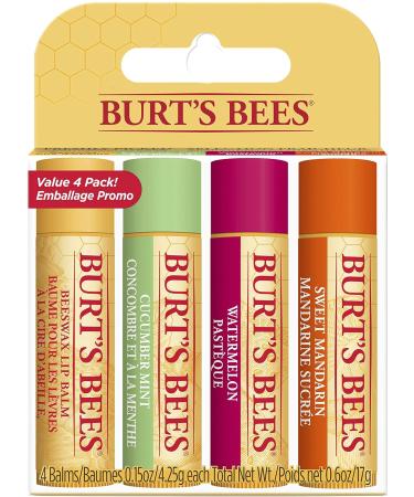 Burt's Bees 100% Natural Lip Balm 4-Pack & Intensive Night Care Bundle - Moisturizing Lip Care for Soft Lips - Buy Online on GoSupps.com