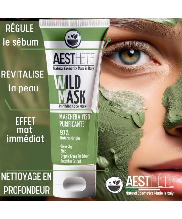 250ml Blackhead Face Mask For Women And Men With Green Clay And Zinc - Collagen Stimulating - Moisturizing Purifying Organic - Maxi Size - Sebum Regulator - Anti-Imperfections & Dilated Pores - Buy Online on GoSupps.com