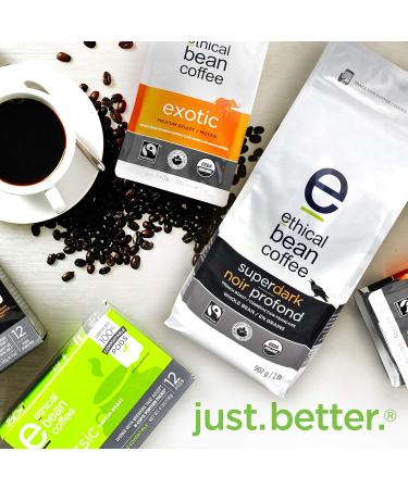 Ethical Bean Super Dark French Roast Coffee 907g (Pack of 6) 5.44 kg (Pack of 1) Superdark French Roast Coffee - Buy Online on GoSupps.com