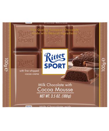 Ritter Sport Milk Chocolate with Cocoa Mousse, 3.5-Ounce (Pack of 11) Chocolate 3.5 Ounce (Pack of 11)