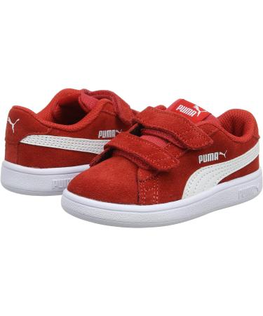PUMA Kids Smash V2 Buck V INF Sneaker - High Risk Red/Puma White - Size 5 UK Child - Buy Online on GoSupps.com