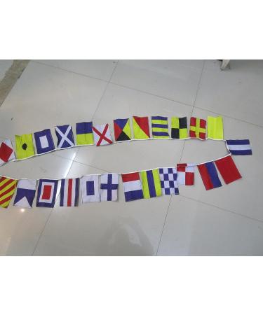 Nautical Sailboat Bunting Signal Flags Set - Marine Boat Yacht Decor - 26 Small Cotton Flags - Buy Online on GoSupps.com