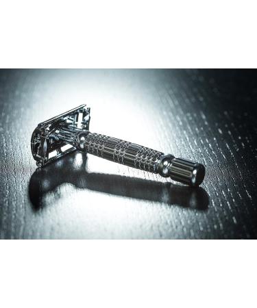 Van de Boos Spartan Razor Set | Safety Razor with Astra Blades & Travel Case | Silver Wet Shaving for Men & Women - Buy Online on GoSupps.com