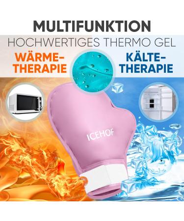 IceHOF Cooling Gloves - Gentle Fabric Gel Gloves for Chemo & Rheumatism Relief | Pink Ice Cooling Gloves for Hands & Fingers | 2-Pack - Buy Online on GoSupps.com
