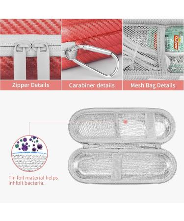 PhD Keisi Travel Case for Oral-B Pro 1/2 2900 2000 2500 750 & SmartSeries - Portable Hard Shell Accessory Storage in Coral Red - Buy Online on GoSupps.com