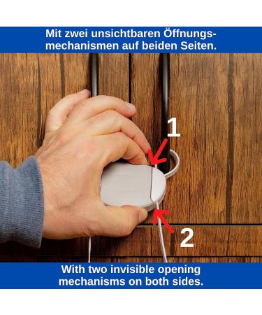 Child Safety Cabinet Locks - 2-Piece No-Drill Solution for Hazardous Areas | Secure Your Home with Easy-Install Childproofing - Buy Online on GoSupps.com