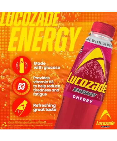  Lucozade Lucozade Energy Cherry 12 x 500 ml - Buy Online on GoSupps.com