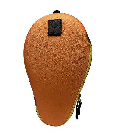 OneJoy Table Tennis Racket Cover, Racquet Bag, Ping Pong Paddle Bag with Zipper AJ6, for 1 Racquet/Racket/Paddle. OrangeYellow bag