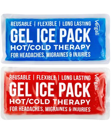 Gel Ice Packs for Injuries Reusable Gel Cold Compress for Shoulder, Knee and Ankle. Gel Ice Pack for Back, Neck, Foot and Wrist. Flexible Cold Packs for Injuries. 2 Hot and Cold Gel Packs for Pain