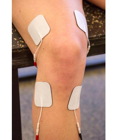 Premium Re-Usable TENS/EMS Electrode Pads (4 Pack) Fabric Backed, Latex-Free Gel Pads for Pain Relief - Buy Online on GoSupps.com