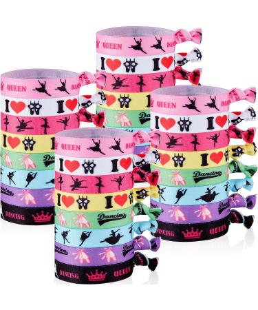 32 Pieces Ribbon Hair Ties Multi Colored Hair Accessories Non Crease Ponytail Holders Sports Elastic Ribbon Tie Gifts Mexican Festival Hair Accessories for Girls Women (Dance Pattern) - Buy Online on GoSupps.com