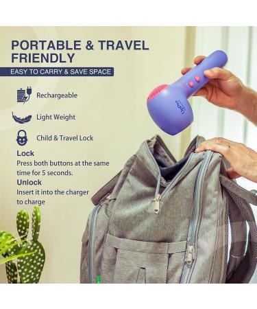 UpPro Cordless Baby Hair Dryer for Infant & Toddler - Gentle Low Heat/Speed, Butt Blow Dryer for Diaper Rash Prevention - Lavender Blue (0-3Y) - Buy Online on GoSupps.com