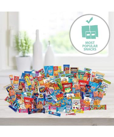 Snack Box Variety Pack Care Package (100 Count) - College Graduation 2022 Gift Basket | Summer Camp Box with Candies, Chips, Cookies | Birthday Sweet Treats for Adults, Kids, Teens, Boys, Girls - Buy Online on GoSupps.com