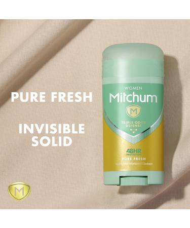 Mitchum Women Triple Odor Defense Invisible Solid Antiperspirant Deodorant Pure Fresh 2.7 oz Pure Fresh 2.7 Ounce (Pack of 1) - Buy Online on GoSupps.com