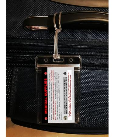 Insulin Diabetic Supplies Medical Alert Luggage Tags - DOT & ACAA Regulated (Qty 2) - Buy Online on GoSupps.com