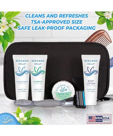 BERGMAN KELLY Rectangular Hotel Soap Bars Shampoo & Conditioner Set - White Tea 1 oz (150 pc) - Mini Travel Toiletries & Bulk Amenities - Buy Online on GoSupps.com