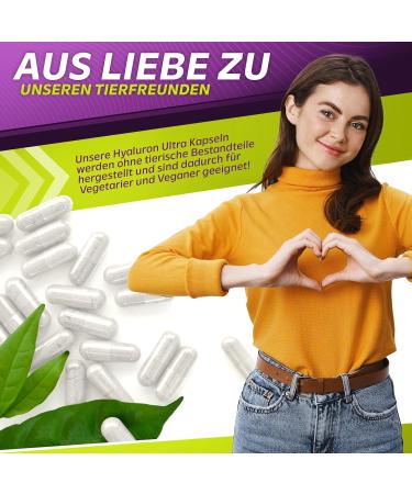 Vita2you Hyaluronic Acid Ultra 650mg - 90 Vegan Capsules | High-Dose 3-Month Pack | Fermented & Additive-Free - Premium Quality Hyaluron - Buy Online on GoSupps.com