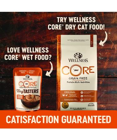 Wellness CORE Tiny Tasters Wet Cat Food - Real Meat, Complete & Balanced, 12 Pack Sea Variety Pack - Flaked, Minced, & Pate Recipes, 1.75 oz Pouches - Buy Online on GoSupps.com