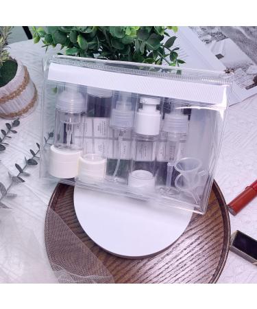 LuHaKiDu TSA Approved Travel Size Bottles Kit - Pack of 13 | Refillable Airless Pump & Foam Bottles for Liquid | Travel Essentials - Buy Online on GoSupps.com