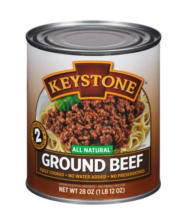 Keystone Meats All Natural Ground Beef, 28 Ounce - PACK OF 2 1.75 Pound (Pack of 2)