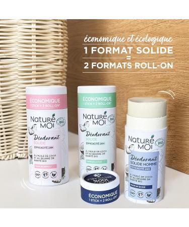 Natur Moi - Solid deodorant - 24h effectiveness - Women's deodorant with coconut oil and organic shea butter - Neroli fragrance - 100% natural origin - 30 g - Made in France - Buy Online on GoSupps.com