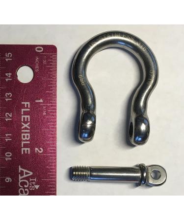 2 Pack Stainless Steel 316 Forged Bow Shackle 5/16 (8mm) Marine Grade - Buy Online on GoSupps.com