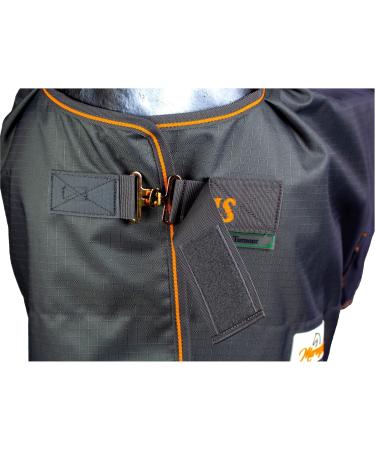 Marengos by Bucas Winter Blanket 1200D - Breathable & Waterproof Irish Turnout 125cm (100g/m ) - Gray/Orange - Buy Online on GoSupps.com