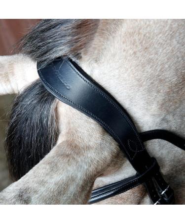 Harry Hall Cottage Craft Flash Bridle | Anatomical Horse Bridles | Flash Noseband For Pony Cob Full Extra Full | Leather Tack Full Black - Buy Online on GoSupps.com