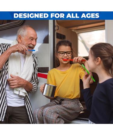 Pruvade 144 Pack Disposable Toothbrushes with Built-In Toothpaste - Individually Wrapped Single-Use Waterless Toothbrushes for Airbnb, Hotel, Camping, Travel - Mint - Soft Bristles - Buy Online on GoSupps.com