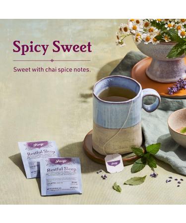Yogi Tea - Restful Sleep Tea (3 Pack) - Support a Good Night's Sleep with Valerian Skullcap Chamomile Passionflower and Lavender - Caffeine Free Organic Herbal Tea - 48 Tea Bags - Buy Online on GoSupps.com